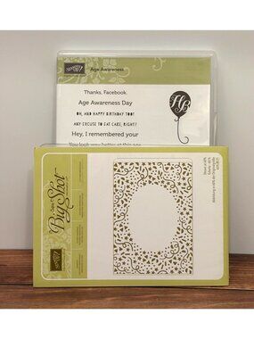 BNDL STAMPIN UP 135381 AGE AWARENESS STAMP SET & 140592 CONFETTI EMBOSSING FOLDE